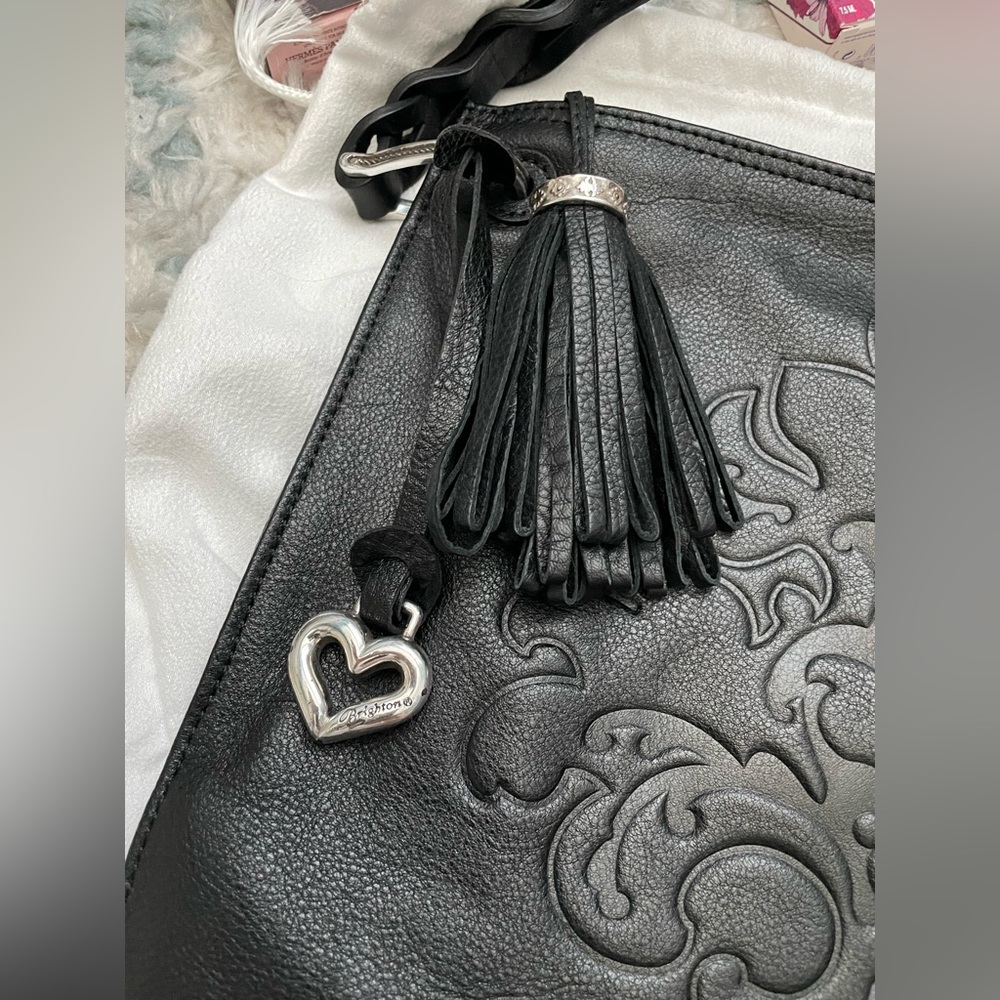 ✨Julie✨Brighton Black Embossed Women's Bag✨With Dust Bag - Picture 9 of 9